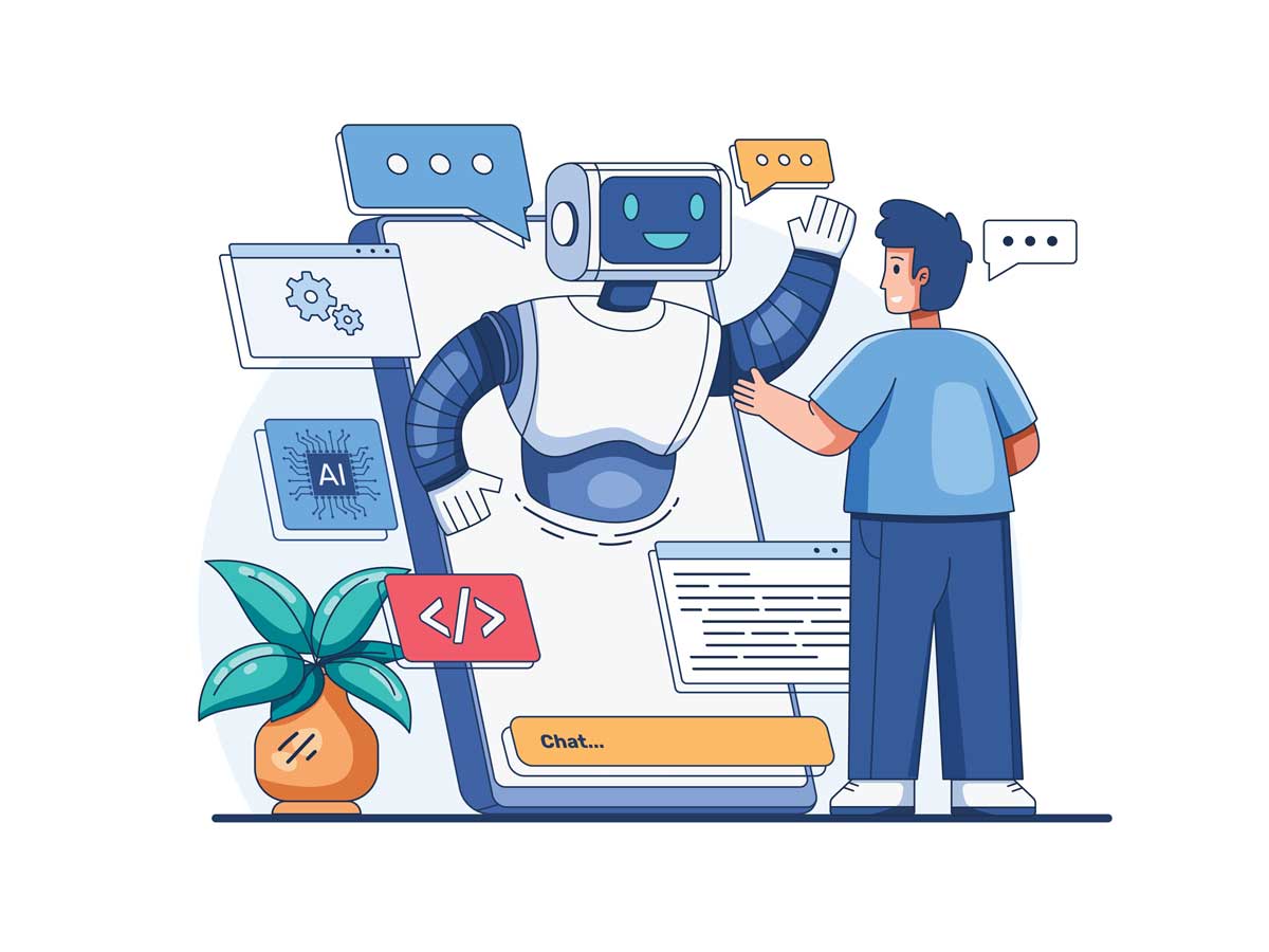 A city manager using an AI-powered assistant on a laptop to streamline municipal operations.