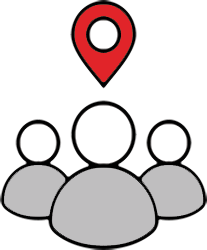Icon showing local partnership for managed IT services near me