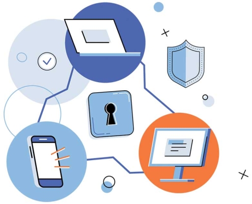 Stylized image of an iPad with a lock icon representing mobile device security risks in the NFL
