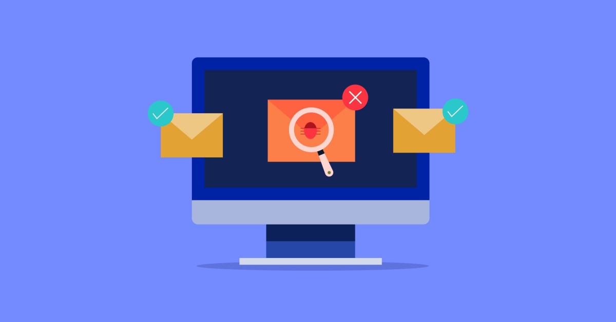 Business professional reviewing email security and cybersecurity protection for Microsoft 365 environment