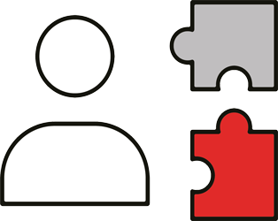 Icon representing company culture and team collaboration at Louisville Geek