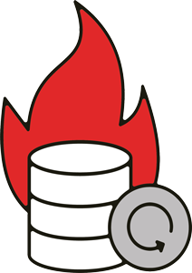 Icon symbolizing disaster recovery solutions to restore business operations after disruptions