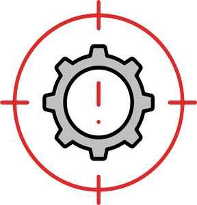 Managed detection icon representing continuous threat monitoring and expert analysis