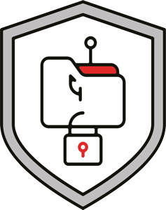 Icon representing phishing prevention and employee simulation training