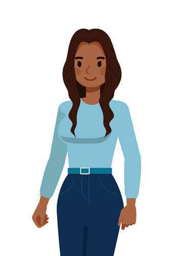 Illustration of a business professional exploring security awareness training solutions from Louisville Geek