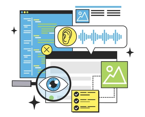 Illustration of accessibility testing techniques used in ADA website compliance services
