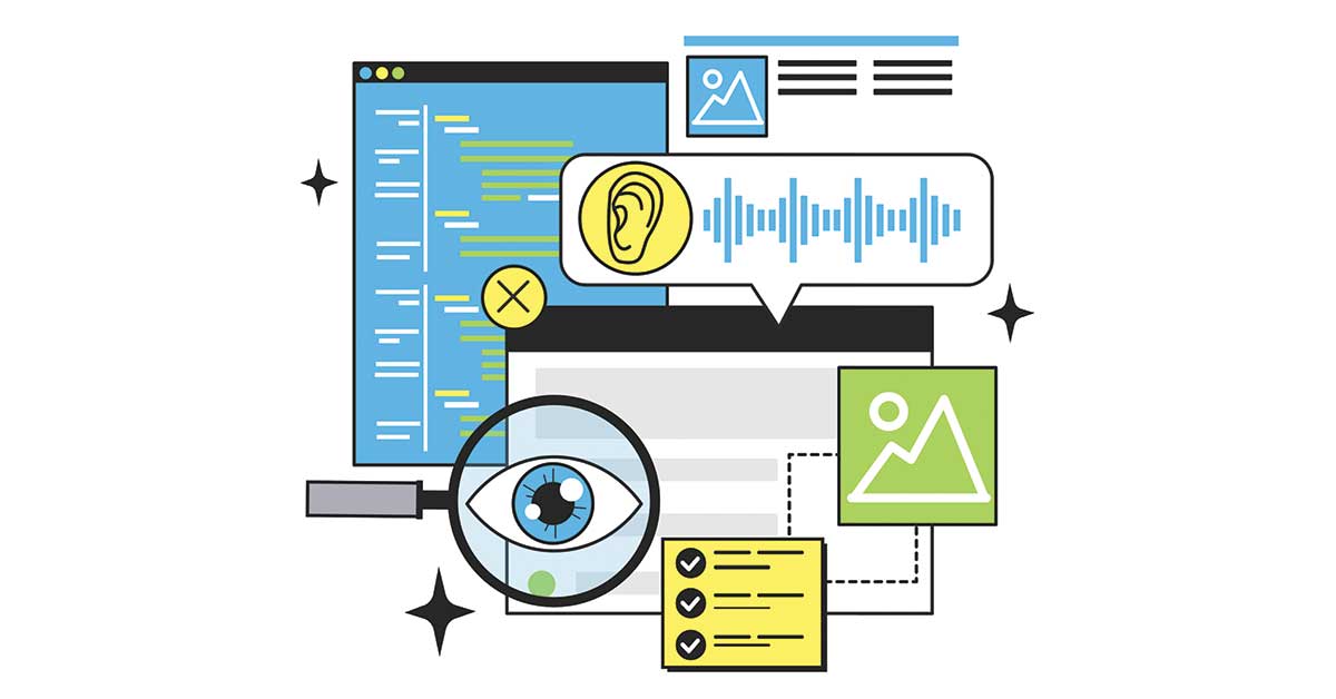 Illustration of accessibility testing techniques used in ADA website compliance services