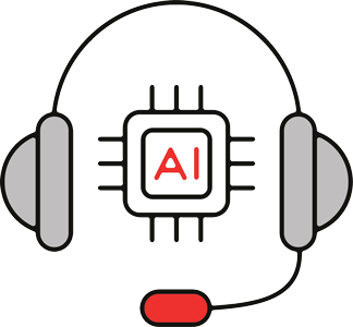 Icon of a custom AI virtual assistant integrated with business systems