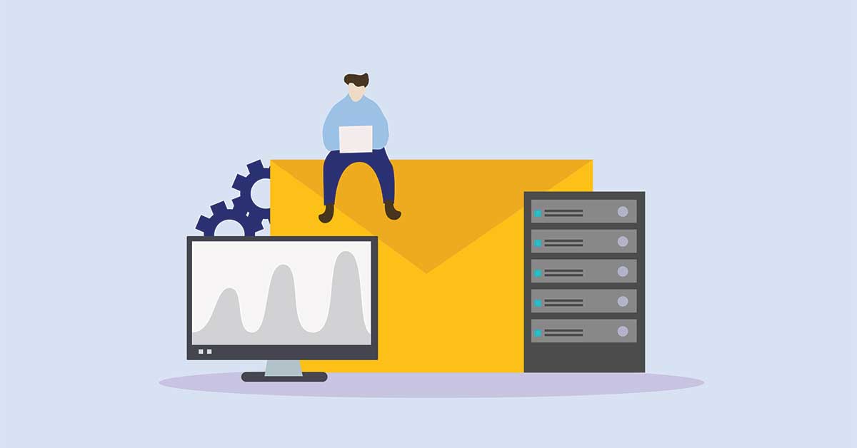 Illustration of secure email hosting migration for police department communications