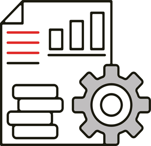 Icon representing traffic and performance monitoring with visual elements such as charts, metrics, or network activity indicators