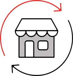 Icon representing business continuity, system stability, and efficient IT operations