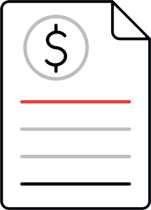 Illustration of an IT audit requirements checklist showing invoices, contracts, license reports, user lists, and security policies
