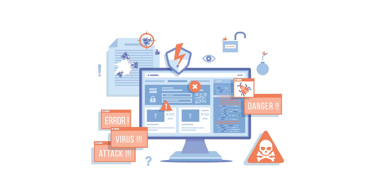 Illustration showing a cyberattack targeting a business network, highlighting the importance of incident response, attack surface management, and 24/7 monitoring for SMB cybersecurity.