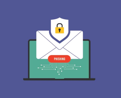 Illustration of AI-generated phishing emails using automation and machine learning to craft deceptive messages, highlighting cybersecurity threats, email scams, and fraud detection.