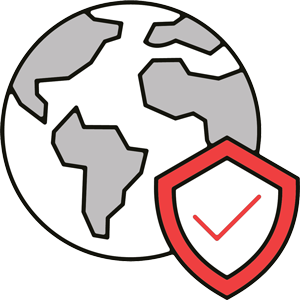 Icon showing a shield with a checklist symbolizing the benefits of a cybersecurity ecosystem assessment, including clarity, compliance, and cost savings