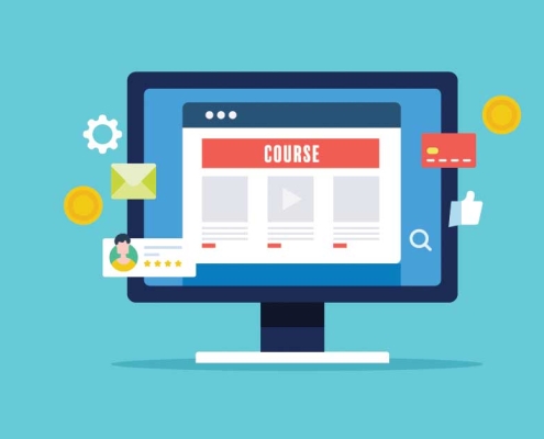 Employees learning Microsoft 365 tools with on-demand training in a modern office setting in Louisville, Kentucky