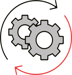 Automated backup and restore process helping businesses recover lost files and maintain operations after unexpected events.