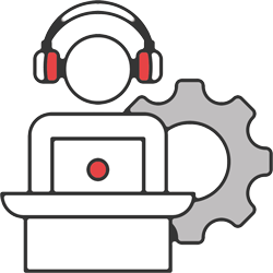 Icon representing fast access to IT support during onboarding
