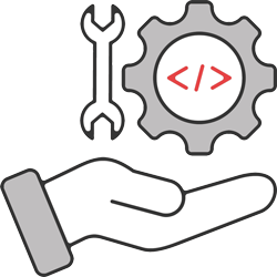 Icon representing a predictable IT onboarding transition for new clients