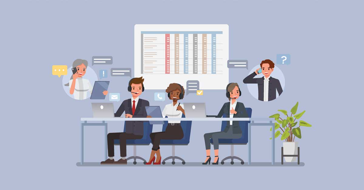 Small business team working with secure IT systems, representing managed services, cybersecurity protection, and cloud management provided by Louisville Geek.